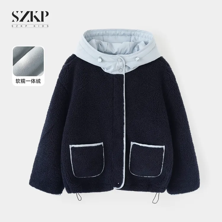 SZKP冬季新款女童装保暖上衣中大童休闲儿童加厚外套YNYD556595