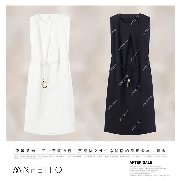 MRFEITO菲爷驾到【山本裙】重磅进口莱卡棉无袖女连衣裙H6Q02X32225