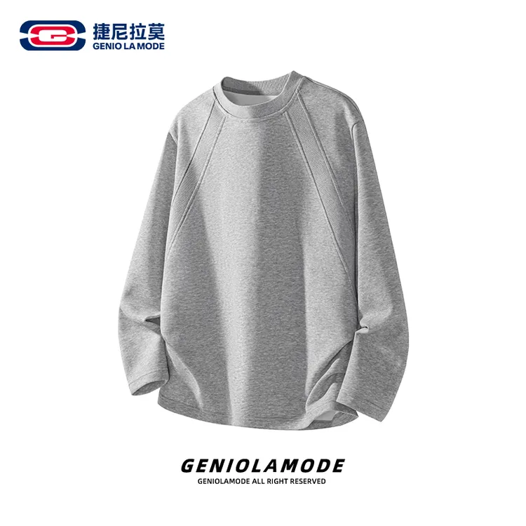 【敖瑞鹏代言】GENIOLAMODE解构卫衣男秋冬加绒宽松打底衫宽松长袖