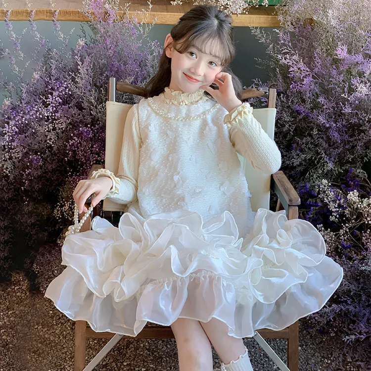 女童连衣裙春秋款2025新款洋气儿童秋装裙子中大童秋季公主裙礼服