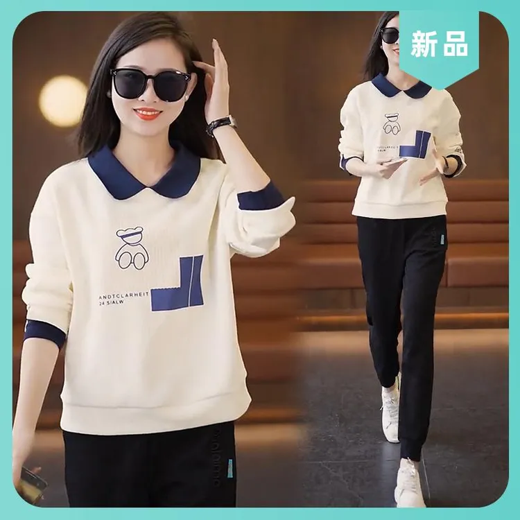 短款小个子卫衣女poloT恤2025新款春秋季翻领娃娃领学院长袖上衣
