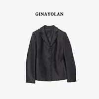 GINAYOLAN/瑾颜【罗马日记】秋冬时尚皮质酷帅外套