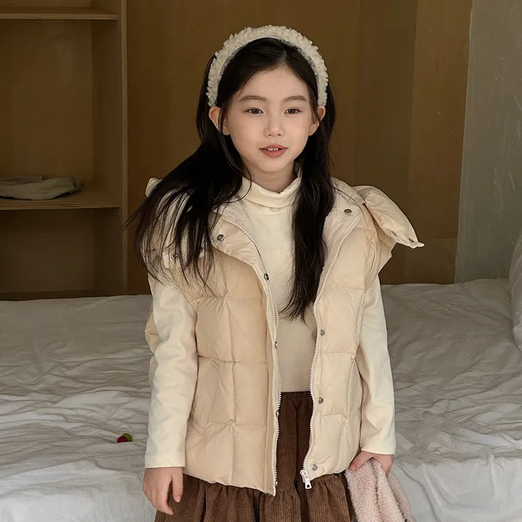 【胖胖象】白鸭绒亲子儿童运动休闲时尚秋冬连帽外穿羽绒马甲K06