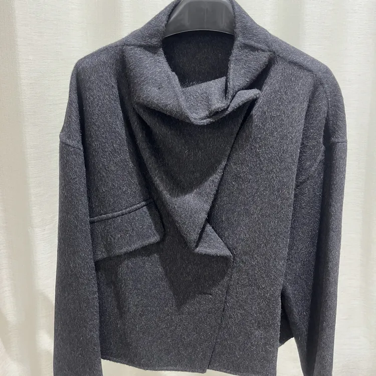 秋冬中长款双面绒百搭显气质毛呢大衣