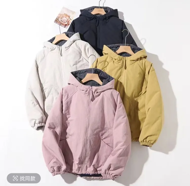 2025时尚新款棉服外套保暖防风派克宽松连帽休闲棉衣加厚棉服冬季