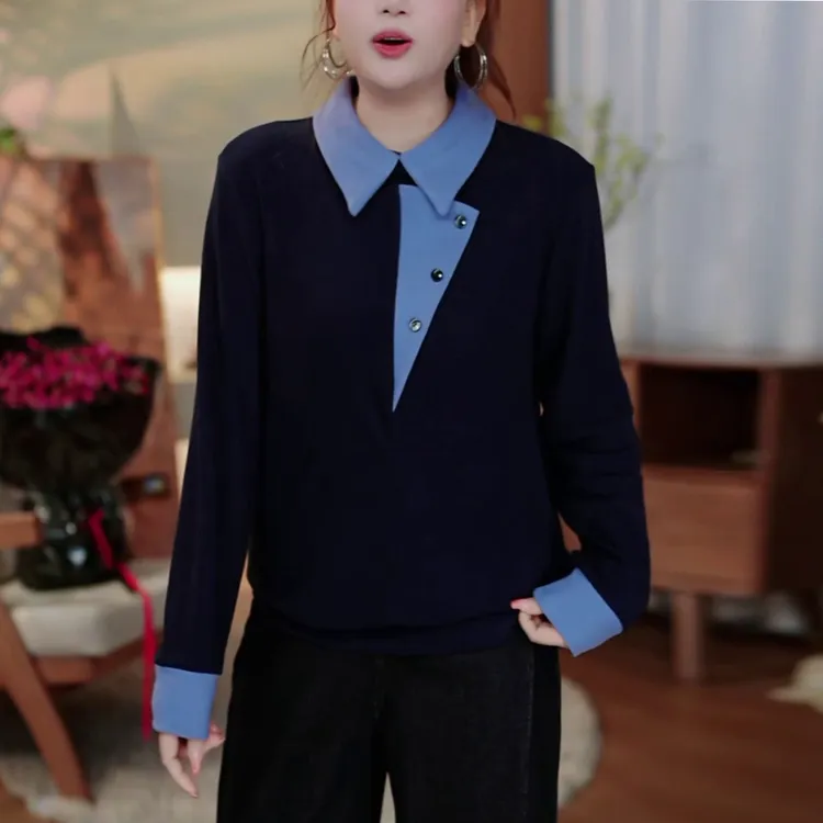 秋冬季新款显瘦高级感休闲减龄衬衫上衣优雅气质百搭长袖打底衬衫