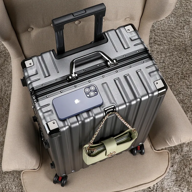 行李箱拉杆箱女新款男学生结实铝框旅行箱万向轮20登机密码皮箱子