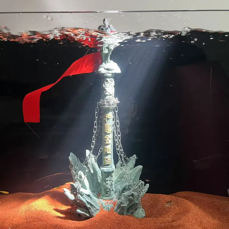 鱼缸爆款齐天大圣如意金箍棒剑池山水微景观全套成景假山摆件