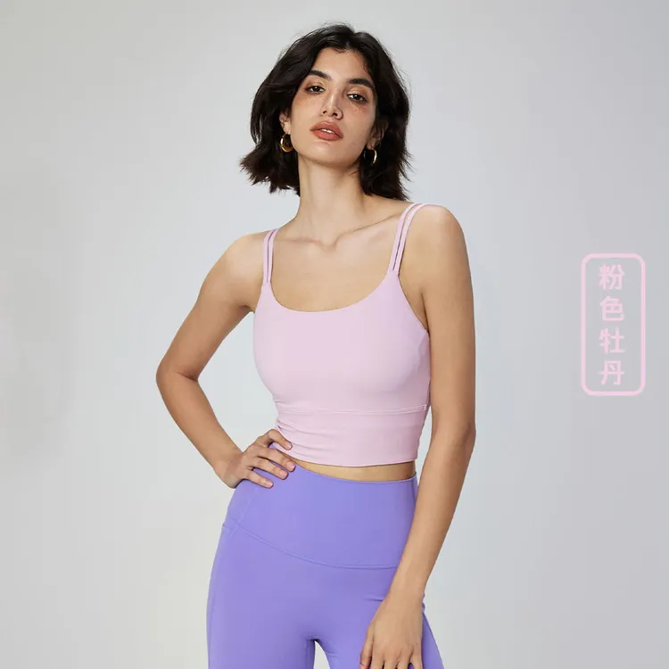 LULUISSUE亲肤出口欧美不跑杯固定胸垫聚拢防震收副乳美背运动健