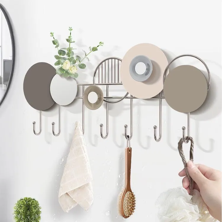 创意玄关挂钩进门挂衣钩墙上壁挂挂衣架免打孔入户门口衣帽架挂包