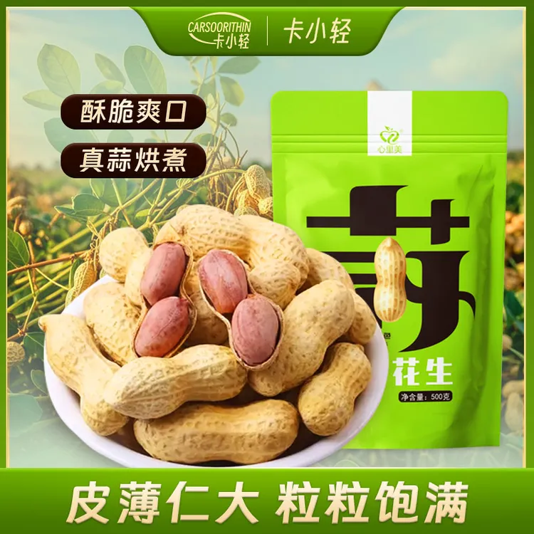 【蒜香花生】蒜香味小珍珠花生500g精品带壳花生下酒必备小零食