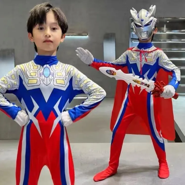 奥特曼连体衣cosplay赛罗迪迦捷德演出服儿童表演服饰万圣节成人