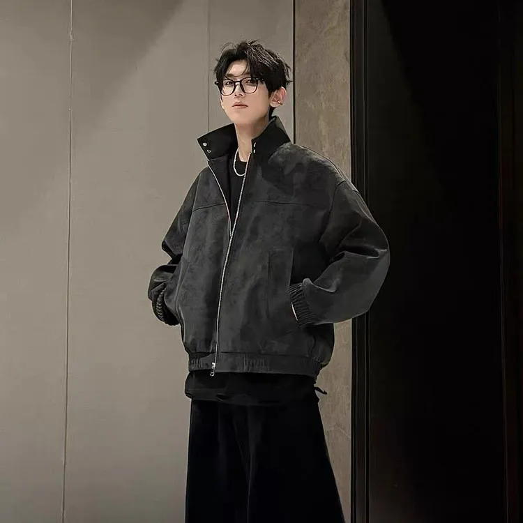 美式高街休闲哈灵顿夹克外套男款春季新款高级痞帅飞行工装夹克