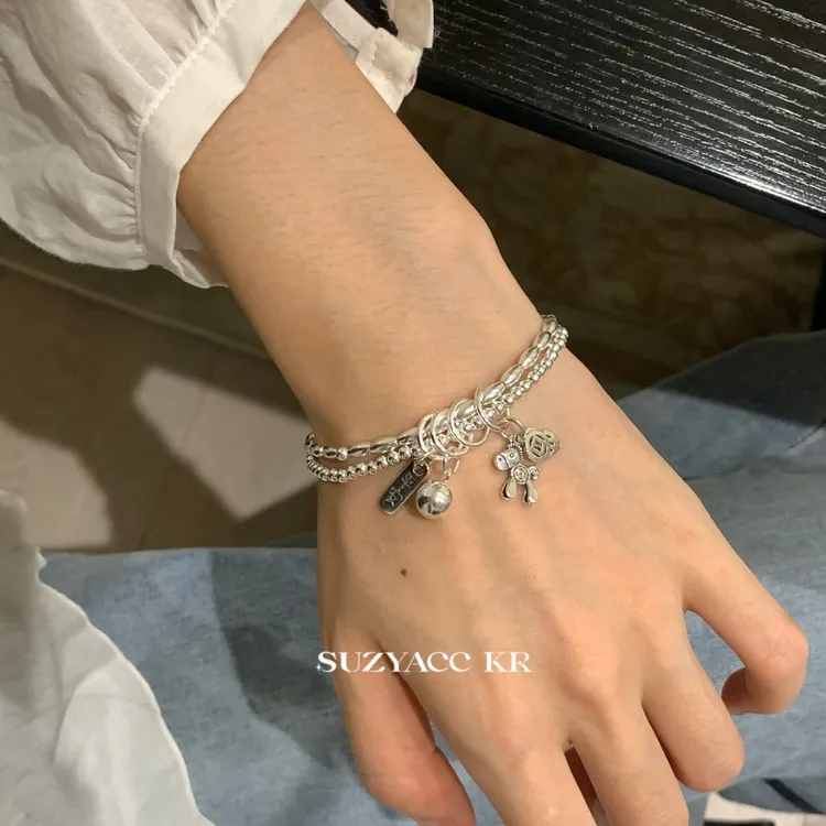 Suzyacc Kr 925银手链 925银【小马钱币】手链气质网红轻奢DC0295
