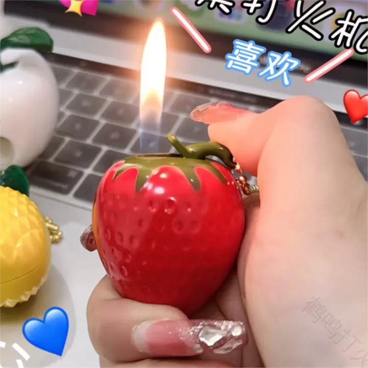 可爱创意草莓打火机少女心ins风便携小巧送给女生生闺蜜高颜值礼
