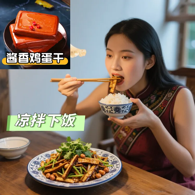 酱香味鸡蛋干零食开袋即食可凉拌炒菜的新鲜卤香美味