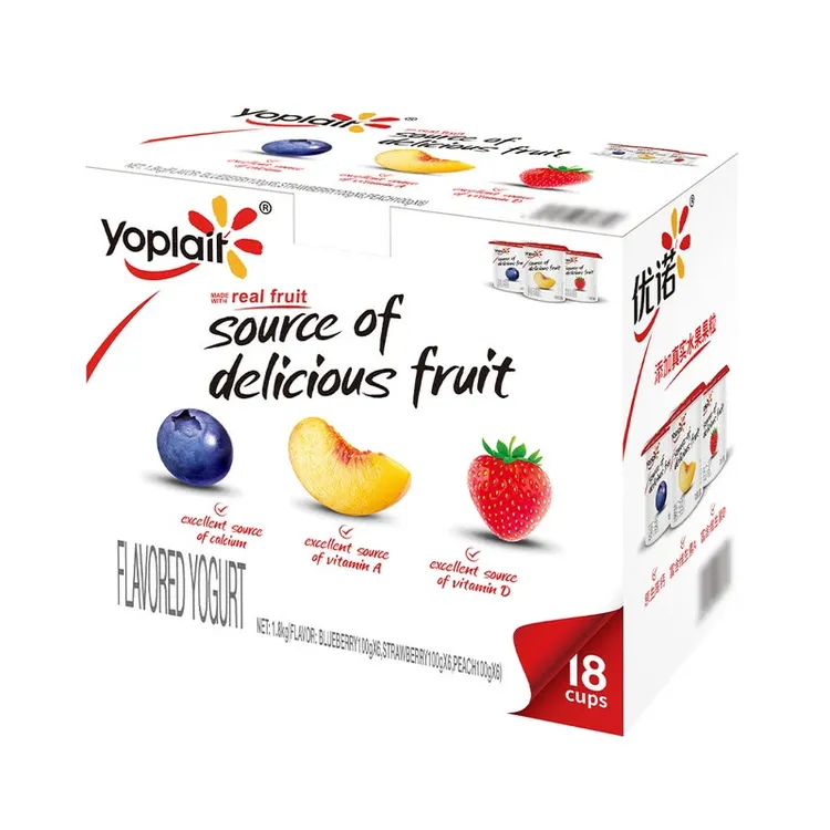 优诺缤纷果味 组合装  低脂风味酸奶100g*18