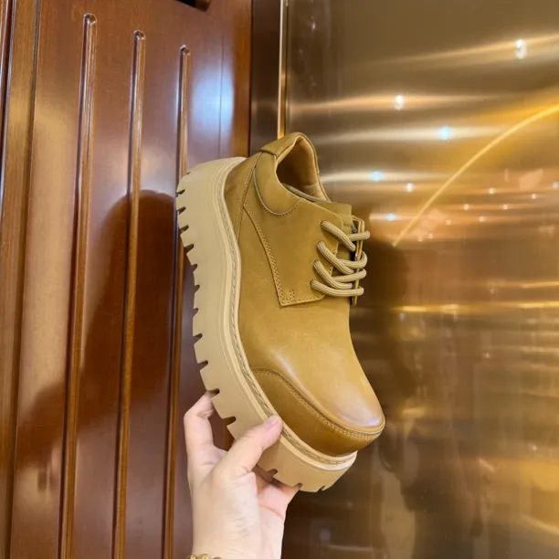 8392-3秋季男款马丁靴高帮复古时尚轻奢潮流大黄靴透气休闲厚底