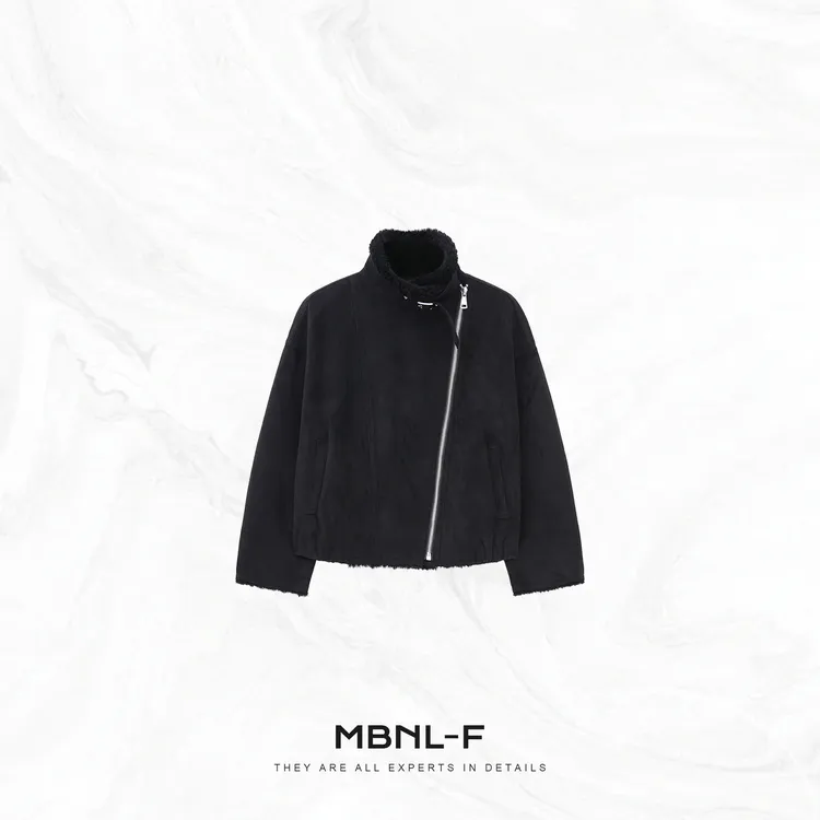 MBNL-F”黑耀质感” 100%羊毛机车感保暖外套短款 秦磊XM-XWT2632