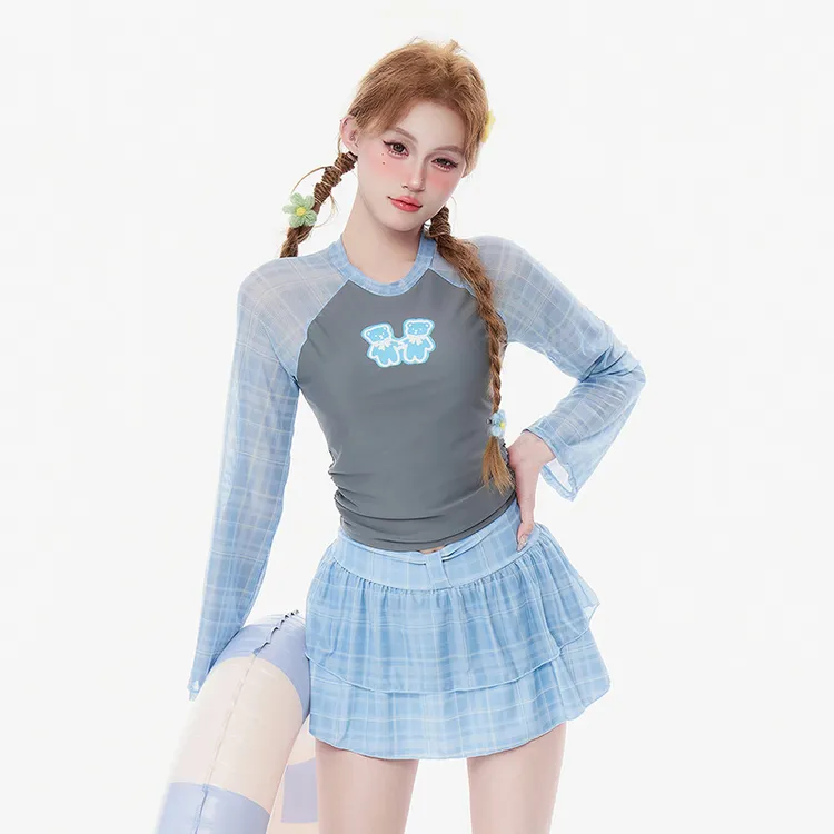 EDOFISH【美辣甜妮】2025新款分体显瘦学生保守温泉泳衣高级感纯欲