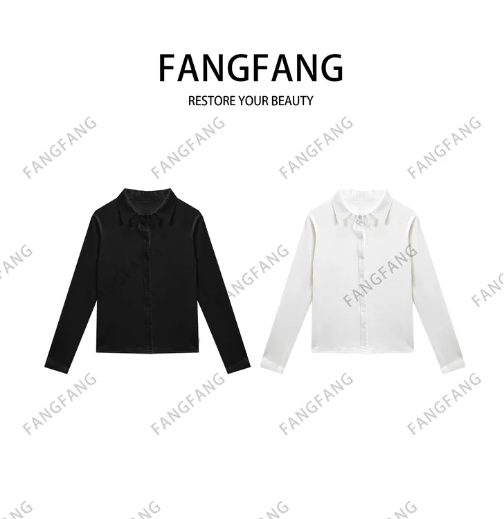 F.F高街风透气长袖衬衫韩版百搭女款秋冬款打底衫3099
