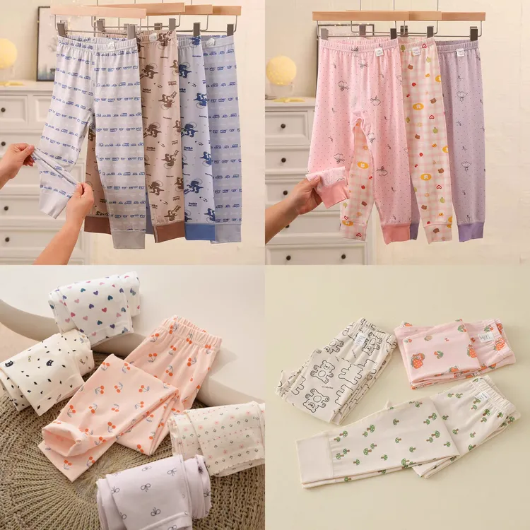 35889（福利款不挑花色）保暖秋裤男女童内穿莫代尔棉莫单裤