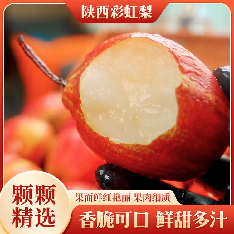 陕西彩虹梨新鲜水果自然成熟脆甜多汁新鲜美味梨子精选品质3斤起