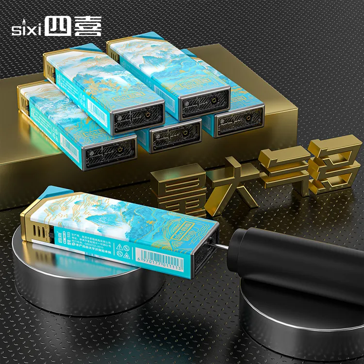 升级款金属外壳加厚防爆防风翻盖蓝焰直冲可充气打火机