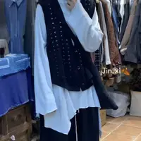 秋季镂空V领马甲