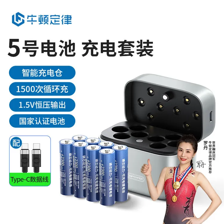 牛顿定律/NTONPOWER 可充电锂电池1.5V5号7号充电套装手柄遥控器
