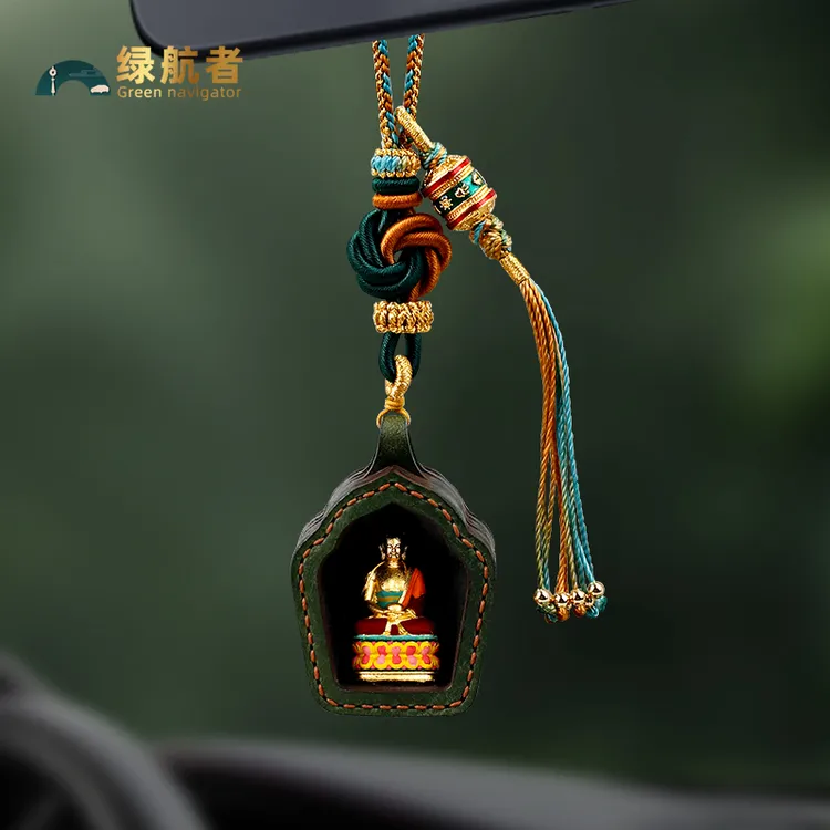 手绘擦擦唐卡汽车非遗民族风车载挂件网红爆款2025新款
