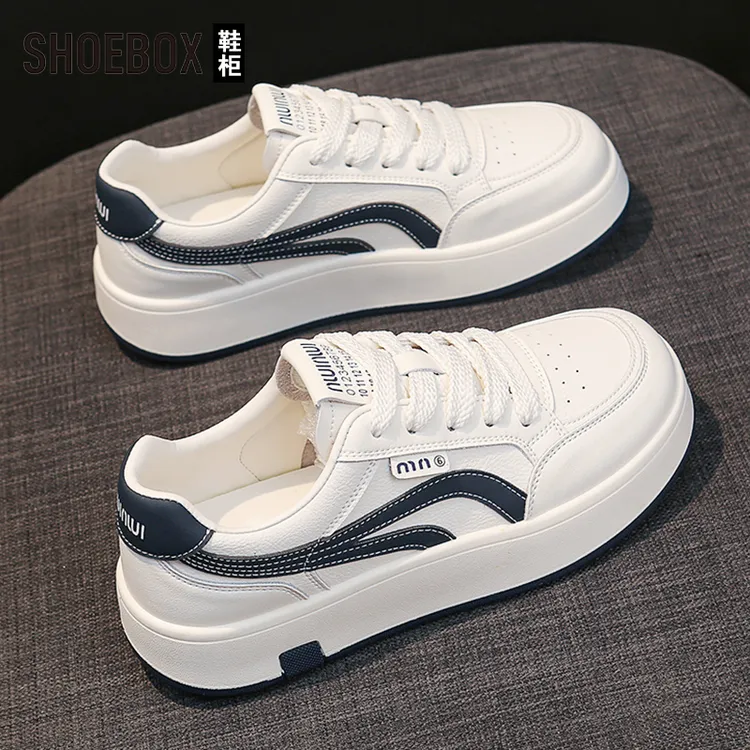 SHOEBOX鞋柜爆款百搭厚底板鞋女2025秋新款运动休闲鞋小白鞋学生