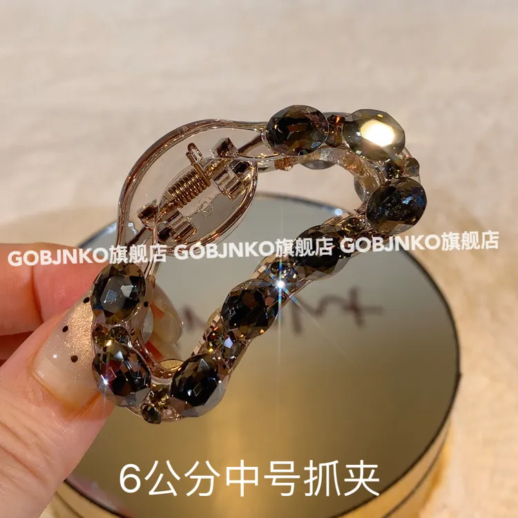 GOBJNKO中抓夹高级感法式云朵抓夹日韩女少女风发夹欧若智性风