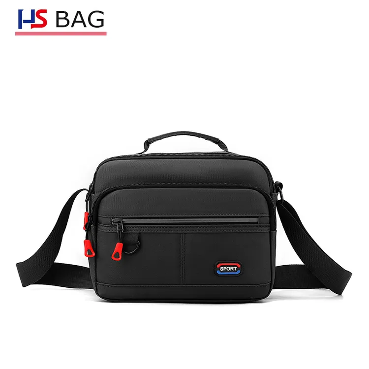 简约男士手提单肩包韩版防泼水牛津布多层斜挎包商务男出行收纳包