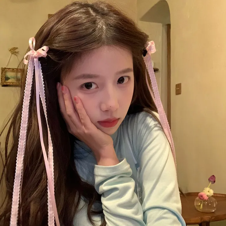 蝴蝶结发饰飘带简约可爱少女气质日韩设计亚克力材质非抓夹发夹