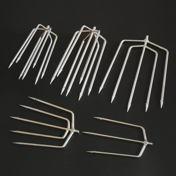 不锈钢鱼叉三齿五齿七齿叉伸缩杆插鱼器加粗带倒刺螺丝接口老鳖叉