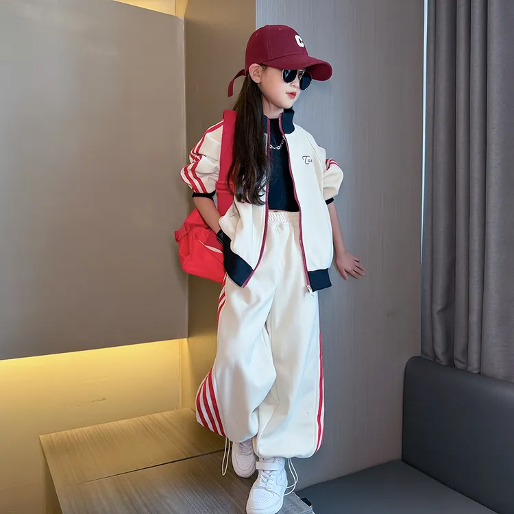 女童早秋洋气套装2025新款大童女孩运动衣服儿童秋季韩系穿搭童装