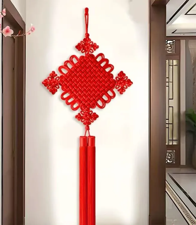 2026新款锦纶线手工中国结客厅玄关入户门电视背景墙装饰中国结