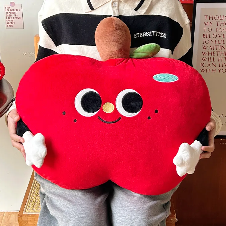 可爱圣诞苹果抱枕床头玩偶靠枕学生宿舍毛绒靠背垫生日送女生礼物