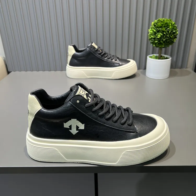 E1157秋冬新款皮面厚底男鞋舒适百搭运动鞋男士休闲鞋