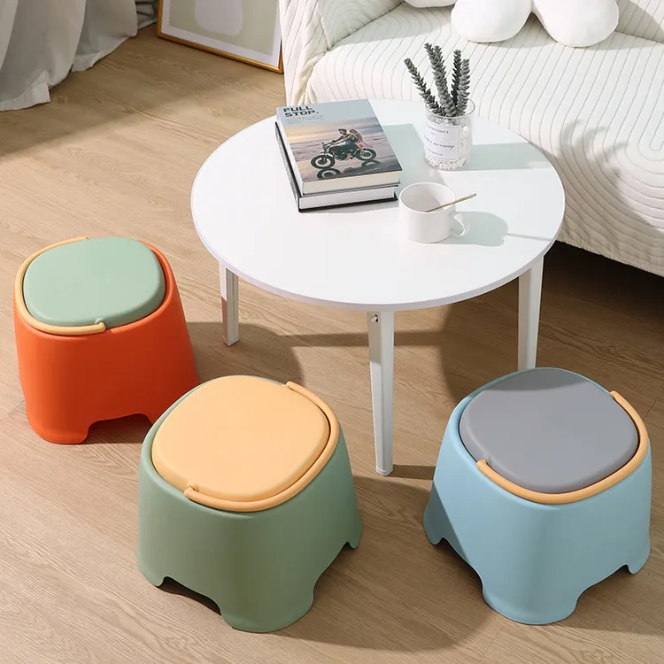 带提手加厚塑料凳子家用成人客厅餐桌椅子防滑板凳浴室茶几小板凳