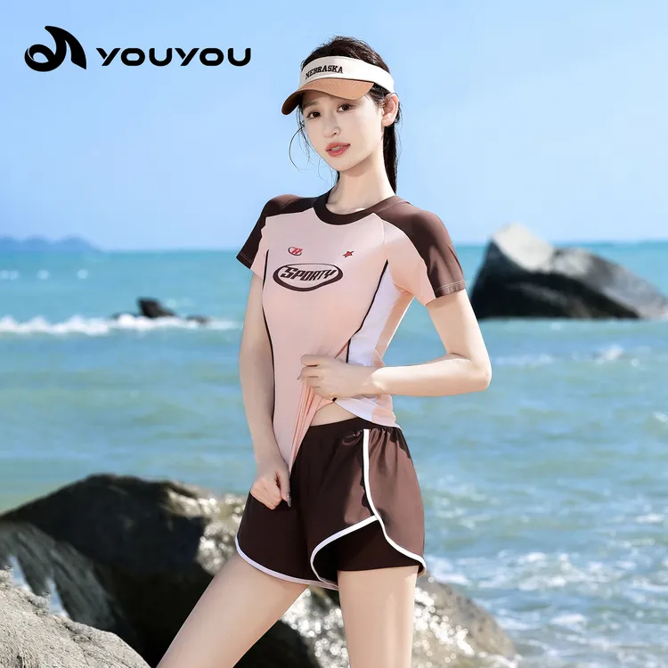 15148保守泳衣女分体2025新款爆款遮肚显瘦高级感游泳馆专用泳装