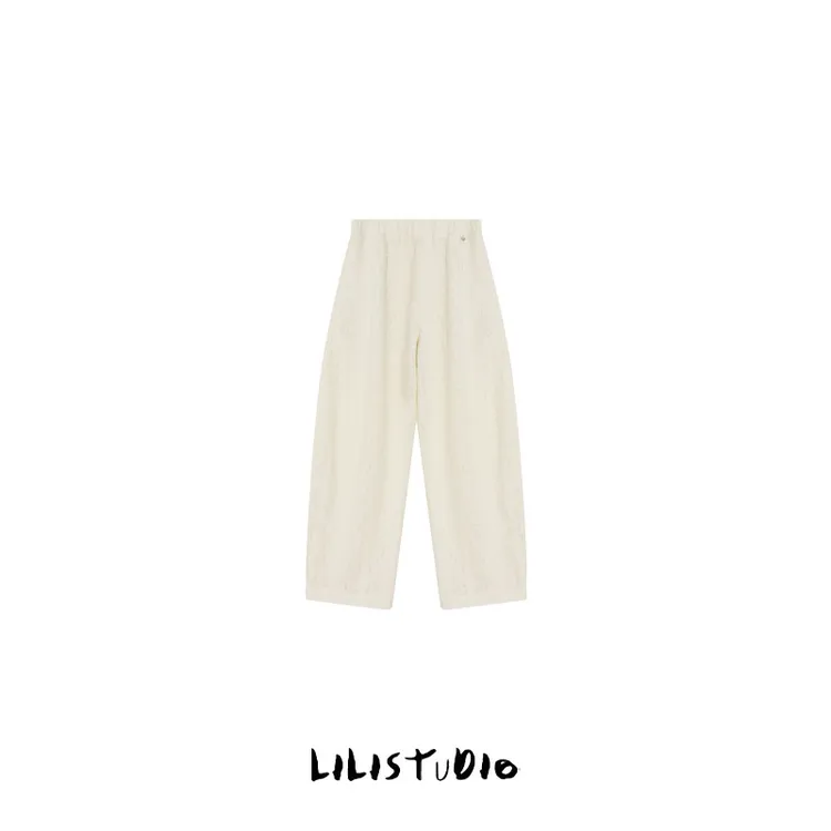 PCNY「镂空印花」不理理夏季新款小众女装时尚镂空印花设计感休闲裤