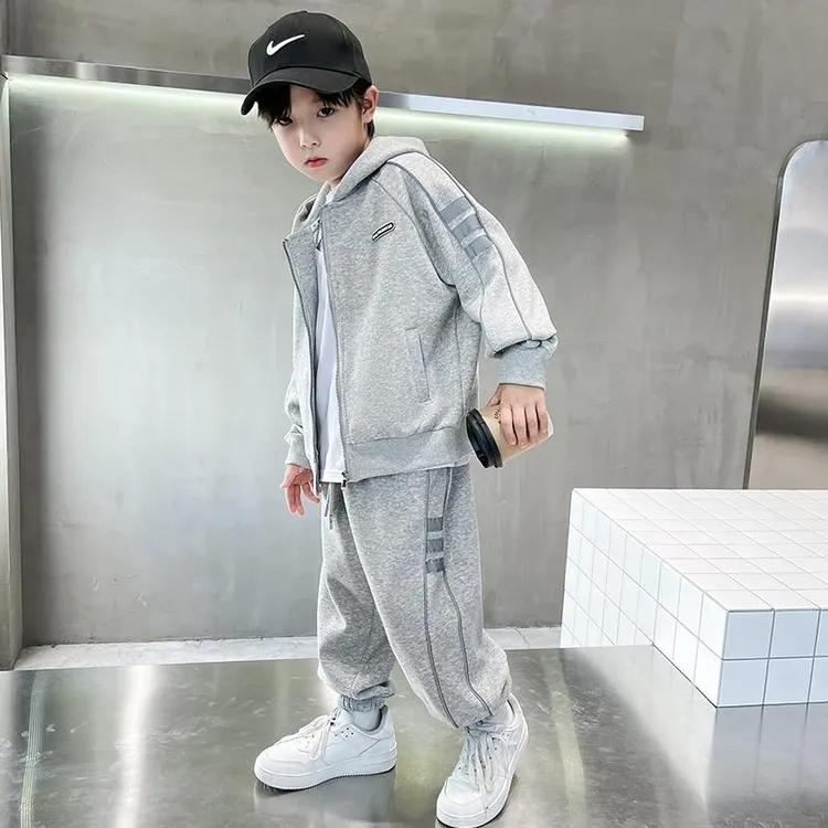 FAVMARTHA儿童装男童秋装套装2025新款中大童春秋款男孩运动秋季