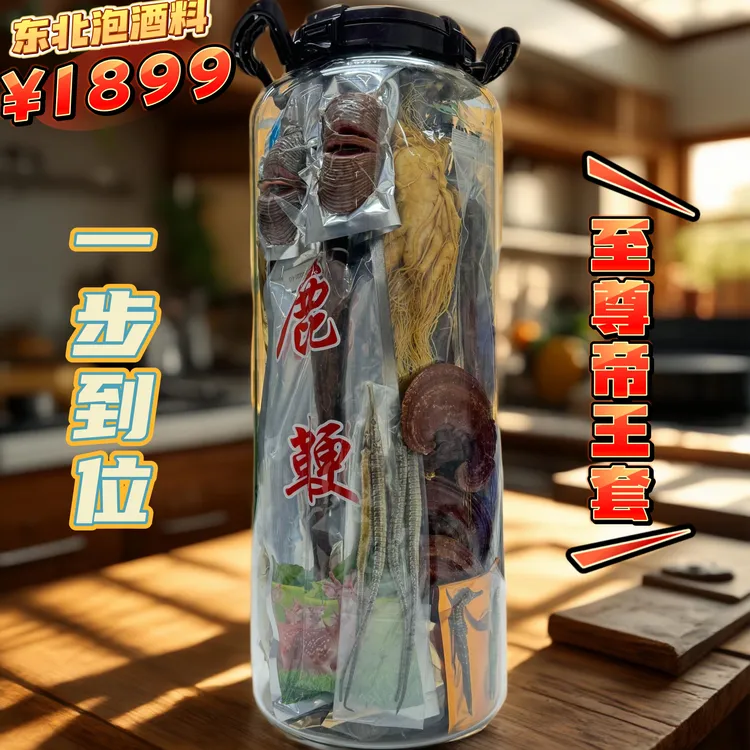 至尊版帝王套30味长白山人参酒料40斤瓶