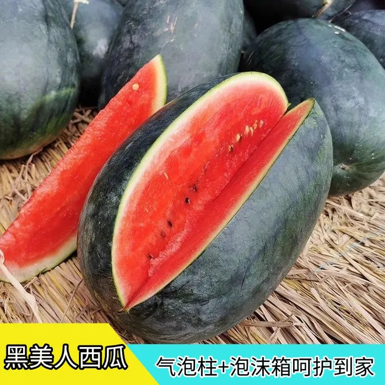 越南黑美人西瓜新鲜现摘脆甜多汁应季水果一整箱1个装新鲜直达