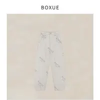 BOXUE “温颂” 2025秋冬高级感阔腿弯刀显瘦牛仔裤子 #250918K4992
