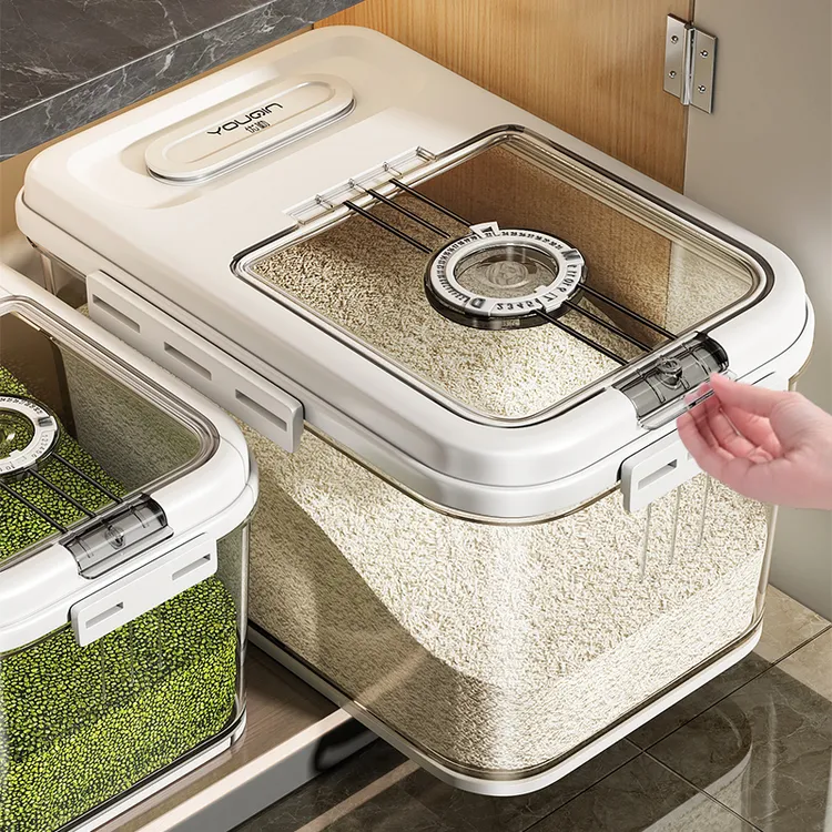 厨房米桶家用防尘防虫防潮密封米桶大容量面粉储粮翻盖大米桶储米