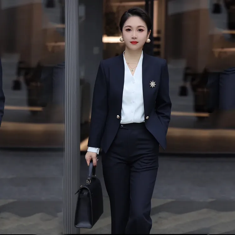 女士西服套装时尚装春秋新款气质减龄显瘦西服三件套工作服正装