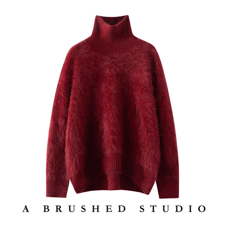 秋冬加厚山羊绒拉绒高领女士经典毛衣王菲同款（Mp888）